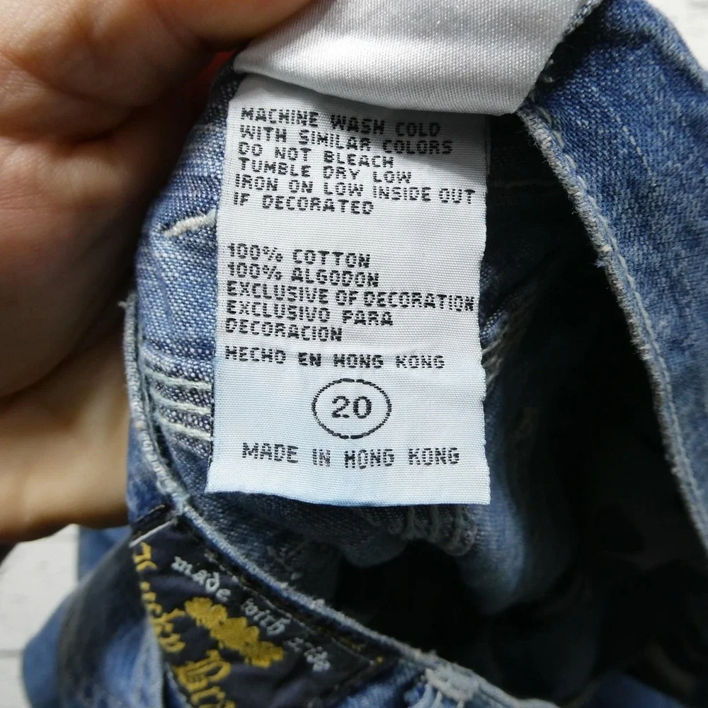Vintage Lucky Brand Dungarees Jeans Womens 20 Blue Denim Relaxed Straight - Picture 8 of 16